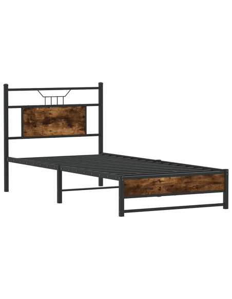 Giroletto senza Materasso Rovere Fumo 90x190 cm in Truciolato