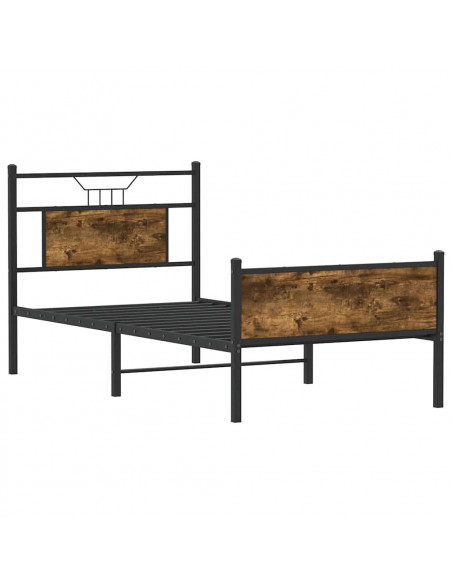 Giroletto senza Materasso Rovere Fumo 90x200 cm in Truciolato