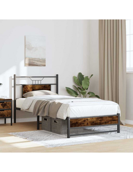 Giroletto senza Materasso Rovere Fumo 90x200 cm in Truciolato