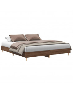 Giroletto senza Materasso Rovere Marrone 160x200 cm Truciolato