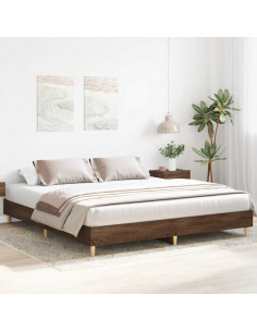 Giroletto senza Materasso Rovere Marrone 160x200 cm Truciolato 2