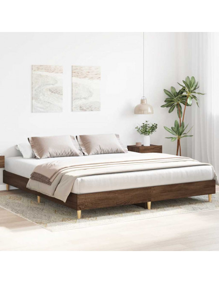 Giroletto senza Materasso Rovere Marrone 160x200 cm Truciolato