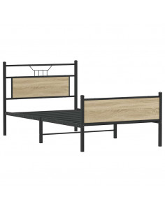 Giroletto senza Materasso Rovere Sonoma 100x190cm in Truciolato 2