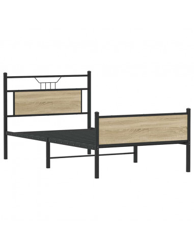 Giroletto senza Materasso Rovere Sonoma 100x190cm in Truciolato