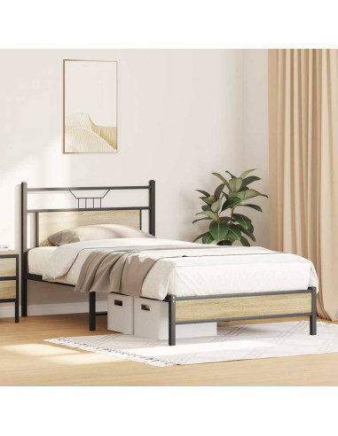 Giroletto senza Materasso Rovere Sonoma 100x190cm in Truciolato