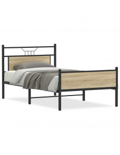 Giroletto senza Materasso Rovere Sonoma 100x200cm in Truciolato