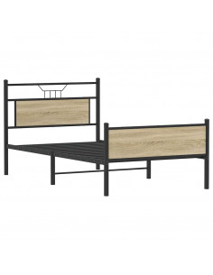 Giroletto senza Materasso Rovere Sonoma 100x200cm in Truciolato 2