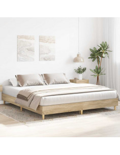 Giroletto senza Materasso Rovere Sonoma 160x200cm in Truciolato 2