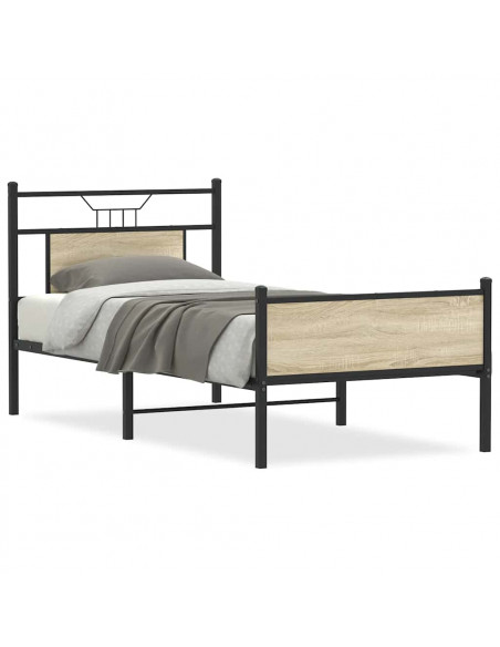 Giroletto senza Materasso Rovere Sonoma 75x190 cm in Truciolato