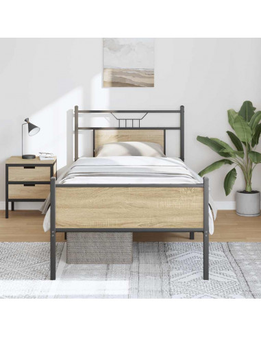 Giroletto senza Materasso Rovere Sonoma 75x190 cm in Truciolato