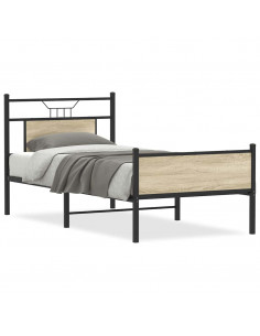 Giroletto senza Materasso Rovere Sonoma 90x190 cm in Truciolato