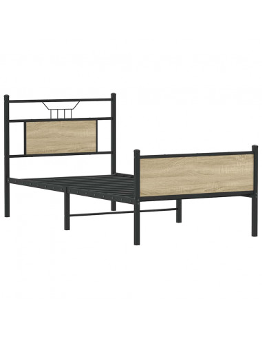 Giroletto senza Materasso Rovere Sonoma 90x200 cm in Truciolato