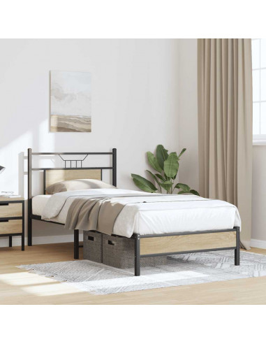 Giroletto senza Materasso Rovere Sonoma 90x200 cm in Truciolato