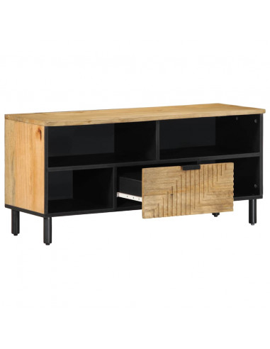 Mobile Porta TV Marrone 100x33x46 cm in Legno Massello di Mango