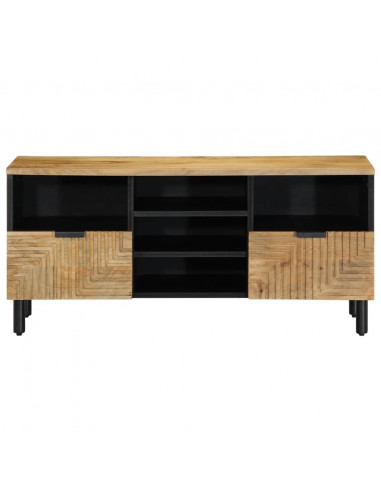 Mobile Porta TV Marrone 100x33x46 cm in Legno Massello di Mango