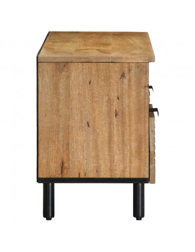 Mobile Porta TV Marrone 100x33x46 cm in Legno Massello di Mango