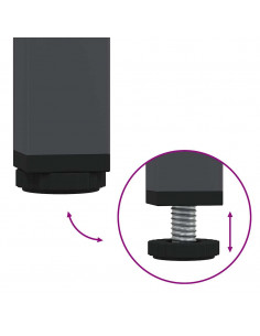 Mobile TV Antracite 202x39x43,5 cm Acciaio Laminato a Freddo 2