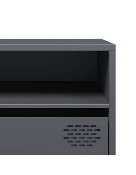 Mobile TV Antracite 202x39x43,5 cm Acciaio Laminato a Freddo