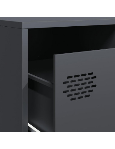 Mobile TV Antracite 202x39x43,5 cm Acciaio Laminato a Freddo