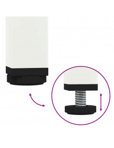 Mobile TV Bianco 202x39x43,5 cm in Acciaio Laminato a Freddo 2