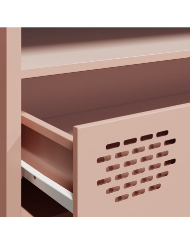 Mobile TV Rosa 202x39x43,5 cm in Acciaio Laminato a Freddo