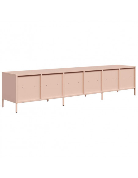 Mobile TV Rosa 202x39x43,5 cm in Acciaio Laminato a Freddo
