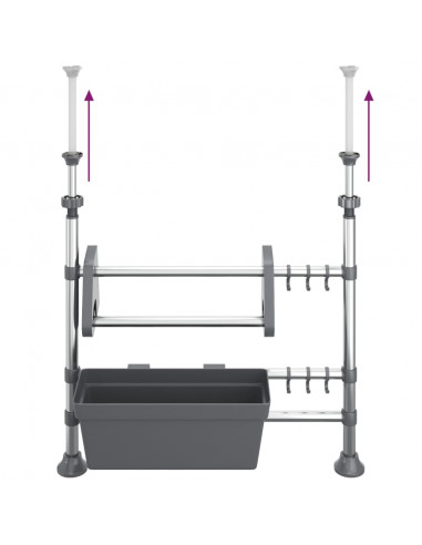 Organizer da Cucina Regolabile in Alluminio