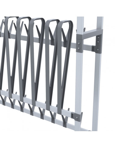 Scarpiera con Ruote Argento 89x27x120 cm