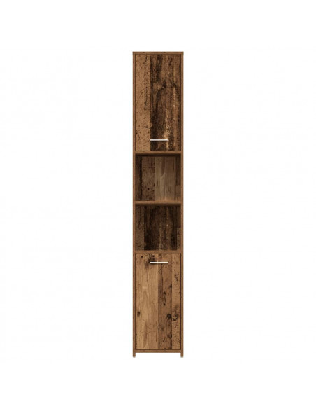 Set Mobili da Bagno 4 pz Legno Antico in Legno Multistrato