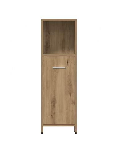 Set Mobili da Bagno 4 pz Rovere Artigianale Legno Multistrato