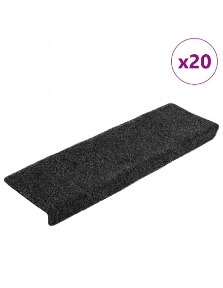 Tappetini Autoadesivi per Scale 20 pz Grigi 65x21x4 cm