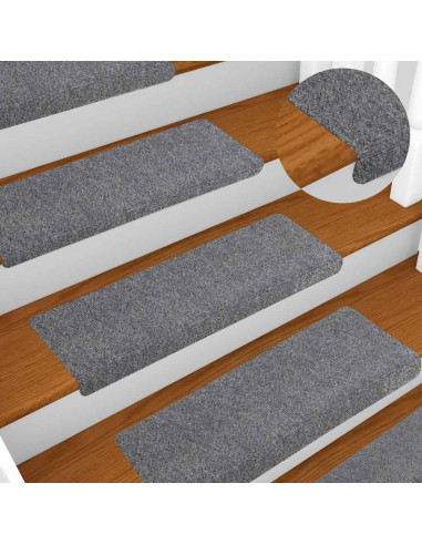 Tappetini Autoadesivi per Scale 20 pz Grigio Chiaro 65x21x4 cm