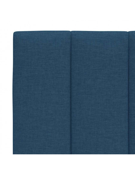 Letto con Materasso Blu 140x190 cm in Tessuto