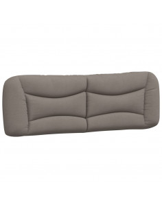 Giroletto con Testiera Grigio Tortora 160x200 cm in Tessuto 2