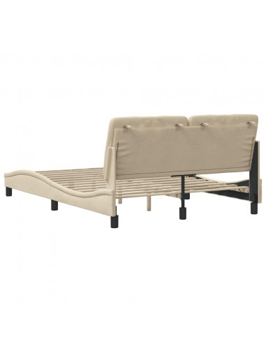 Giroletto senza Materasso Crema 140x190 cm in Tessuto