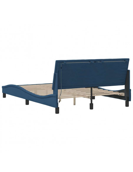 Giroletto senza Materasso Blu 140x190 cm in Tessuto