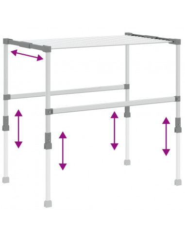 Stendibiancheria 83x(50-55)x(40-85) cm in Alluminio