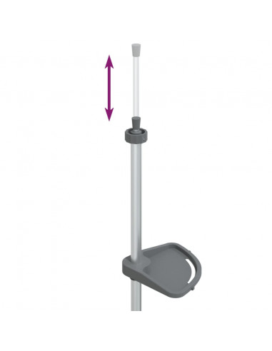 Supporto Doccia Telescopico con 4 Ripiani in Alluminio Argento