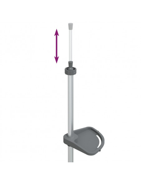 Supporto Doccia Telescopico con 4 Ripiani in Alluminio Argento