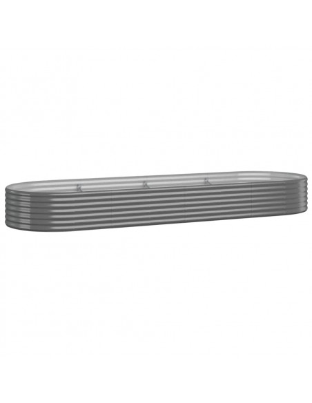 Letto Giardino Acciaio Verniciato a Polvere 322x100x36cm Grigio
