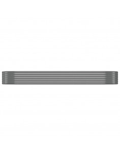 Letto Giardino Acciaio Verniciato a Polvere 322x100x36cm Grigio 2