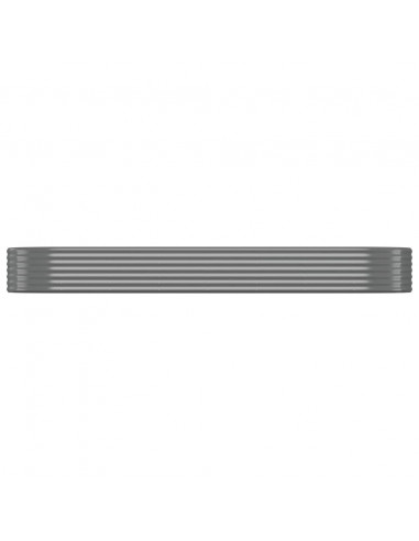 Letto Giardino Acciaio Verniciato a Polvere 322x100x36cm Grigio