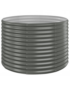 Letto Giardino Acciaio Verniciato a Polvere 100x100x68cm Grigio