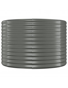 Letto Giardino Acciaio Verniciato a Polvere 100x100x68cm Grigio 2