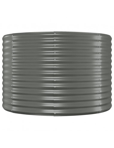 Letto Giardino Acciaio Verniciato a Polvere 100x100x68cm Grigio