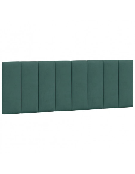 Letto con Materasso Verde Scuro 140x190 cm in Velluto