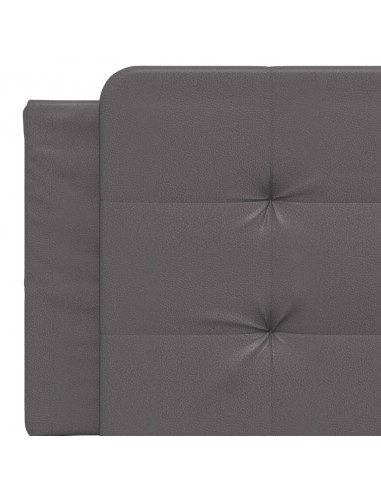 Giroletto con Luci LED Grigio 160x200 cm in Similpelle