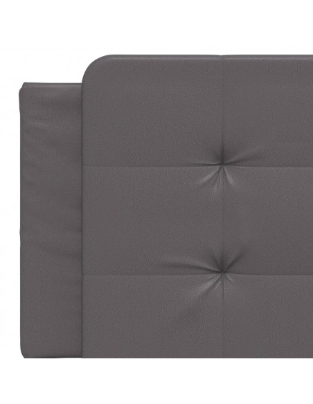 Giroletto con Luci LED Grigio 160x200 cm in Similpelle