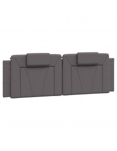 Giroletto con Luci LED Grigio 160x200 cm in Similpelle