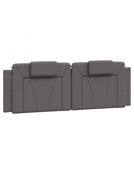 Giroletto con Luci LED Grigio 160x200 cm in Similpelle